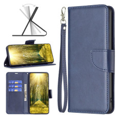 For Xiaomi 12 Lite Lambskin Texture Pure Color Leather Phone Case(Blue)