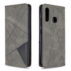 For Galaxy A70e Rhombus Texture Horizontal Flip Magnetic Leather Case with Holder & Card Slots & Wallet(Grey) For Galaxy A70e Rhombus Texture Horizontal Flip Magnetic Leather Case with Holder & Card Slots & Wallet(Grey)