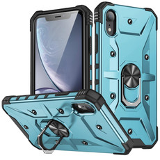 For iPhone XR Ring Holder Phone Case(Light Blue)