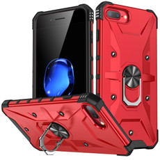 For iPhone 7 Plus / 8 Plus Ring Holder Phone Case(Red)