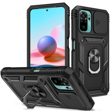 For Xiaomi Redmi Note 10 Sliding Camera Cover TPU + PC Phone Case(Black+Black) For Xiaomi Redmi Note 10 Sliding Camera Cover TPU + PC Phone Case(Black+Black)