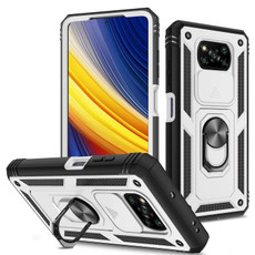 For Xiaomi Poco X3 NFC Sliding Camera Cover TPU + PC Phone Case(White+Black) For Xiaomi Poco X3 NFC Sliding Camera Cover TPU + PC Phone Case(White+Black)