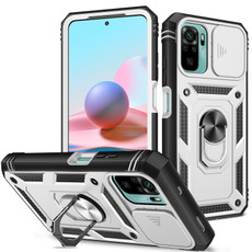 For Xiaomi Redmi Note 10 Sliding Camera Cover TPU + PC Phone Case(White+Black) For Xiaomi Redmi Note 10 Sliding Camera Cover TPU + PC Phone Case(White+Black)