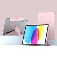 For iPad 10th Gen 10.9 2022 Mutural Deformation Stand Smart Leather Tablet Case(Pink)