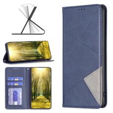 For Xiaomi Redmi 12 4G Rhombus Texture Magnetic Leather Phone Case(Blue) For Xiaomi Redmi 12 4G Rhombus Texture Magnetic Leather Phone Case(Blue)