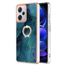 For Xiaomi Redmi Note 12 Pro+ Global Electroplating Marble Dual-side IMD Phone Case with Ring(Green 017) For Xiaomi Redmi Note 12 Pro+ Global Electroplating Marble Dual-side IMD Phone Case with Ring(Green 017)