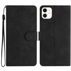 For iPhone 11 Seven Butterflies Embossed Leather Phone Case(Black) For iPhone 11 Seven Butterflies Embossed Leather Phone Case(Black)