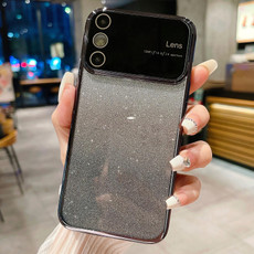 For iPhone XS Max Electroplating TPU Gradient Phone Case(Black)