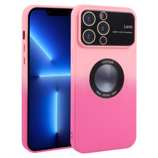 For iPhone 13 Pro Gradient Silicone Shockproof Magsafe Phone Case with Lens Film(Pink Rose) For iPhone 13 Pro Gradient Silicone Shockproof Magsafe Phone Case with Lens Film(Pink Rose)