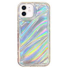 For iPhone 12 Laser Sequin Waves TPU Phone Case(Transparent)