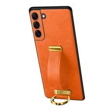 For Samsung Galaxy S23 5G SULADA PC + Leather Texture Skin Feel Shockproof Phone Case(Orange) For Samsung Galaxy S23 5G SULADA PC + Leather Texture Skin Feel Shockproof Phone Case(Orange)