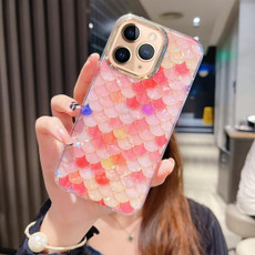 For iPhone 11 Pro Max Colorful Crystal Shell Pattern PC + TPU Phone Case(Fish-scales Red) For iPhone 11 Pro Max Colorful Crystal Shell Pattern PC + TPU Phone Case(Fish-scales Red)
