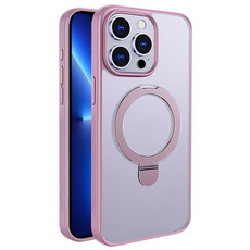 For iPhone 13 Pro Multifunctional MagSafe Holder Phone Case(Pink)