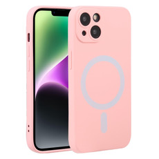 For iPhone 15 Plus Liquid Silicone Magsafe Phone Case(Pink) For iPhone 15 Plus Liquid Silicone Magsafe Phone Case(Pink)