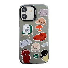 For iPhone 12 Cute Animal Pattern Series PC + TPU Phone Case(Colorful Puppy) For iPhone 12 Cute Animal Pattern Series PC + TPU Phone Case(Colorful Puppy)