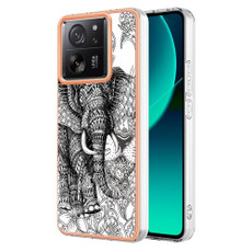 For Xiaomi 13T/13T Pro Electroplating Marble Dual-side IMD Phone Case(Totem Elephant) For Xiaomi 13T/13T Pro Electroplating Marble Dual-side IMD Phone Case(Totem Elephant)