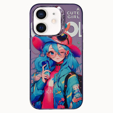 For iPhone 11 Chinese Ancient Style Electroplated Lens Ring PC Hybrid TPU Phone Case(Girl with Glasses) For iPhone 11 Chinese Ancient Style Electroplated Lens Ring PC Hybrid TPU Phone Case(Girl with Glasses)