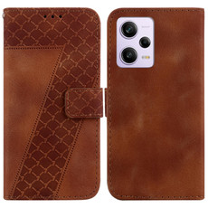 For Xiaomi Redmi Note 12 Pro 5G Global/Poco X5 Pro 7-shaped Embossed Leather Phone Case(Brown) For Xiaomi Redmi Note 12 Pro 5G Global/Poco X5 Pro 7-shaped Embossed Leather Phone Case(Brown)