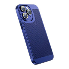 For iPhone 11 Pro Max Ice Sense Heat Dissipation Electroplating PC Phone Case(Navy Blue)