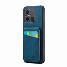 For Xiaomi Redmi 12C / 11A Fierre Shann Crazy Horse Card Holder Back Cover PU Phone Case(Blue) For Xiaomi Redmi 12C / 11A Fierre Shann Crazy Horse Card Holder Back Cover PU Phone Case(Blue)