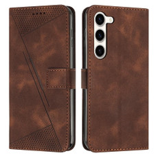For Samsung Galaxy S23 5G Dream Triangle Leather Phone Case with Lanyard(Brown) For Samsung Galaxy S23 5G Dream Triangle Leather Phone Case with Lanyard(Brown)