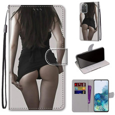 For Samsung Galaxy S20+ Coloured Drawing Cross Texture Horizontal Flip PU Leather Case with Holder & Card Slots & Wallet & Lanyard(Miniskirt)
