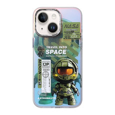 For iPhone 13 Fluorescent Laser Astronaut Phone Case(Army Green) For iPhone 13 Fluorescent Laser Astronaut Phone Case(Army Green)