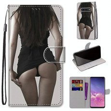 For Samsung Galaxy S10 Coloured Drawing Cross Texture Horizontal Flip PU Leather Case with Holder & Card Slots & Wallet & Lanyard(Miniskirt)
