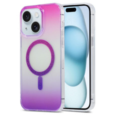 For iPhone 15 Plus Magic Diamond Blu-ray MagSafe Phone Case(Red Purple Gradient) For iPhone 15 Plus Magic Diamond Blu-ray MagSafe Phone Case(Red Purple Gradient)