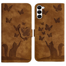 For Samsung Galaxy S23+ 5G Butterfly Cat Embossing Flip Leather Phone Case(Brown) For Samsung Galaxy S23+ 5G Butterfly Cat Embossing Flip Leather Phone Case(Brown)