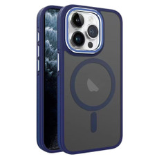 For iPhone 11 Pro Max Two-color Frosted MagSafe Magnetic Phone Case(Blue) For iPhone 11 Pro Max Two-color Frosted MagSafe Magnetic Phone Case(Blue)