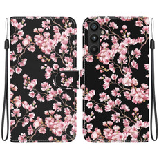 For Samsung Galaxy A34 5G Crystal Texture Colored Drawing Leather Phone Case(Plum Bossom)