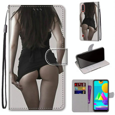 For Samsung Galaxy M01 Coloured Drawing Cross Texture Horizontal Flip PU Leather Case with Holder & Card Slots & Wallet & Lanyard(Miniskirt)