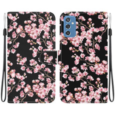 For Samsung Galaxy M52 5G Crystal Texture Colored Drawing Leather Phone Case(Plum Bossom)