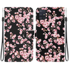 For Samsung Galaxy A51 5G Crystal Texture Colored Drawing Leather Phone Case(Plum Bossom)
