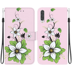 For Samsung Galaxy A70 / A70s Crystal Texture Colored Drawing Leather Phone Case(Lily)