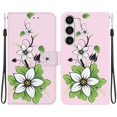For Samsung Galaxy S23 5G Crystal Texture Colored Drawing Leather Phone Case(Lily) For Samsung Galaxy S23 5G Crystal Texture Colored Drawing Leather Phone Case(Lily)