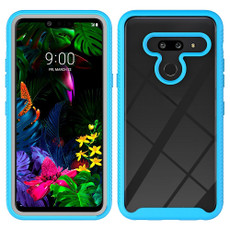 For LG G8 ThinQ Starry Sky Solid Color Series Shockproof PC + TPU Protective Case(Light Blue)