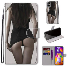 For Samsung Galaxy M31s Coloured Drawing Cross Texture Horizontal Flip PU Leather Case with Holder & Card Slots & Wallet & Lanyard(Miniskirt)