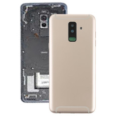 For Galaxy A6+ (2018) / A605 Back Cover with Side Keys & Camera Lens (Gold)