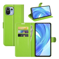 For Xiaomi Mi 11 Lite 4G /  5G Litchi Texture Horizontal Flip Protective Case with Holder & Card Slots & Wallet(Green) For Xiaomi Mi 11 Lite 4G /  5G Litchi Texture Horizontal Flip Protective Case with Holder & Card Slots & Wallet(Green)
