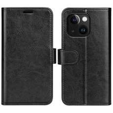 For iPhone 15 Plus R64 Texture Horizontal Flip Leather Phone Case(Black) For iPhone 15 Plus R64 Texture Horizontal Flip Leather Phone Case(Black)
