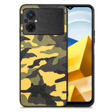 For Xiaomi POCO M5 4G Camouflage Leather Back Cover Phone Case(Yellow) For Xiaomi POCO M5 4G Camouflage Leather Back Cover Phone Case(Yellow)