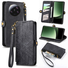 For Xiaomi 13 Ultra Geometric Zipper Wallet Side Buckle Leather Phone Case(Black) For Xiaomi 13 Ultra Geometric Zipper Wallet Side Buckle Leather Phone Case(Black)