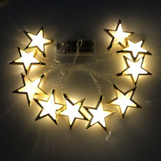 3m 20 Lights USB Model LED Star Moon Light String Eid Al-Adha Decorative Pendant(Star-Warm White)