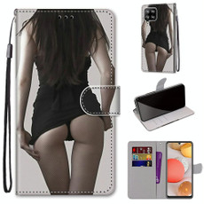 For Samsung Galaxy A42 5G Coloured Drawing Cross Texture Horizontal Flip PU Leather Case with Holder & Card Slots & Wallet & Lanyard(Miniskirt)