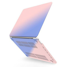 Hollow Style Cream Style Laptop Plastic Protective Case For MacBook Retina 15 A1398(Rose Pink Matching Tranquil Blue)