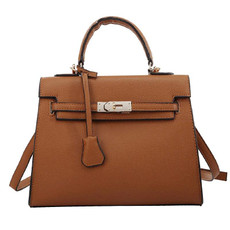 Autumn And Winter Women Hundred Crossbody Handbag Single Shoulder Kelly Bag(Brown)