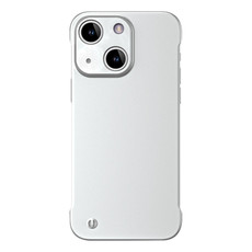 For iPhone 14 Frameless Metallic Paint Hybrid PC Phone Case(Space Silver) For iPhone 14 Frameless Metallic Paint Hybrid PC Phone Case(Space Silver)