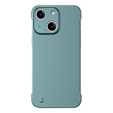 For iPhone 13 Frameless Metallic Paint Hybrid PC Phone Case(Green)